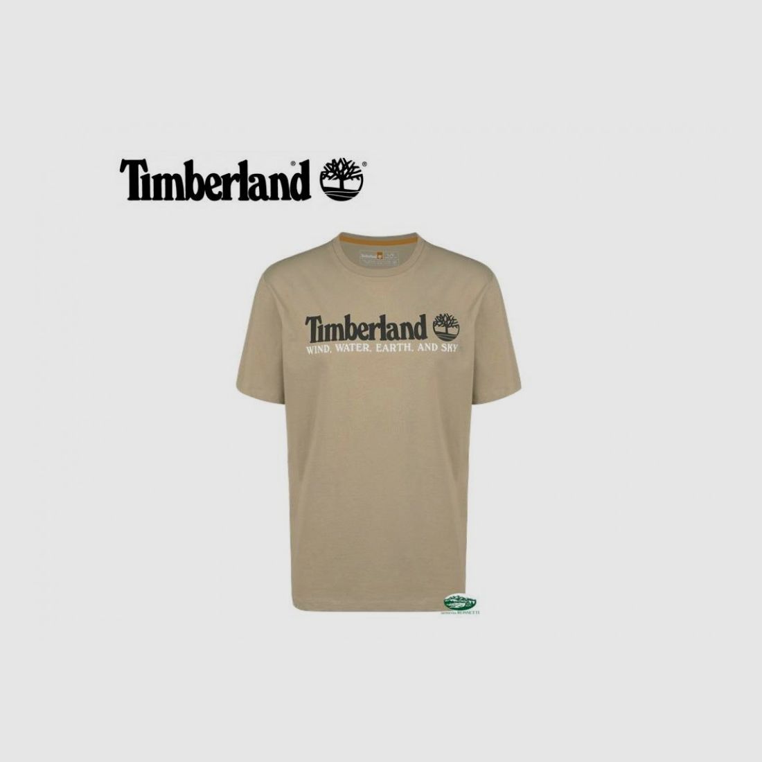 TIMBERLAND T-shirt Ronde Hals beige met logo