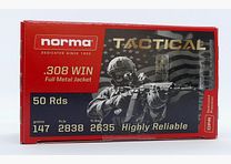 Norma .308 Win Tactical 9.5g/147gr Rifle Cartridges