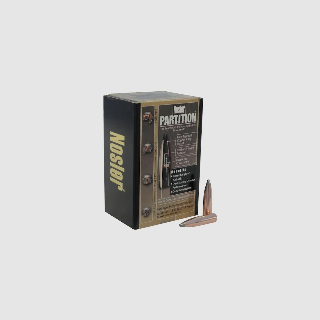 Balle Nosler Partition .270/.277 150GR Spitzer 50 pièces