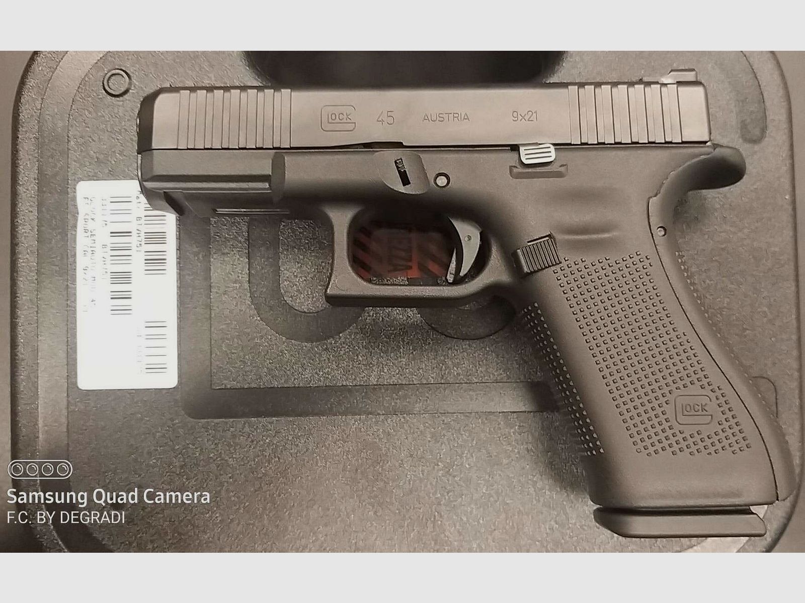 GLOCK MOD.45 Calibro 9X21, billede 3 af 4