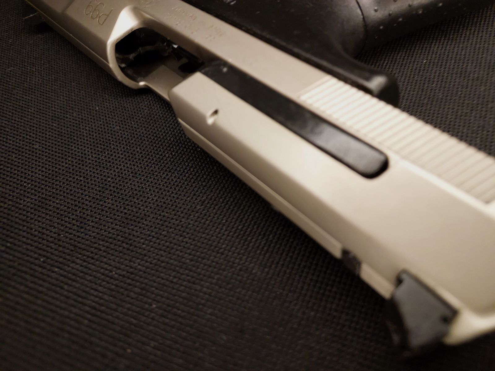 Pistolet à blanc Walther P99 9mm P.A.K. bicolore Nickel (PTB 762) P 99 avec 2 chargeurs