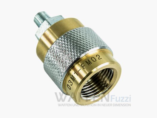 Adapter 200 bar patronen vrouwelijk naar 3/8 BSP mannelijk