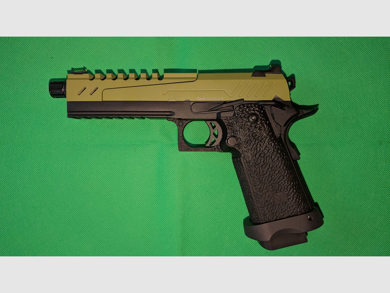 Vorsk Airsoft Hi-Capa 5.1 Split-Slide Vollmetall GBB 6mm BB inkl. Pistolenkoffer, versandkostenfrei in D