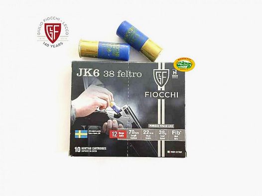 FIOCCHI patronen JK6 kal.12 gr.38 Vilt pb.7 speciale duif