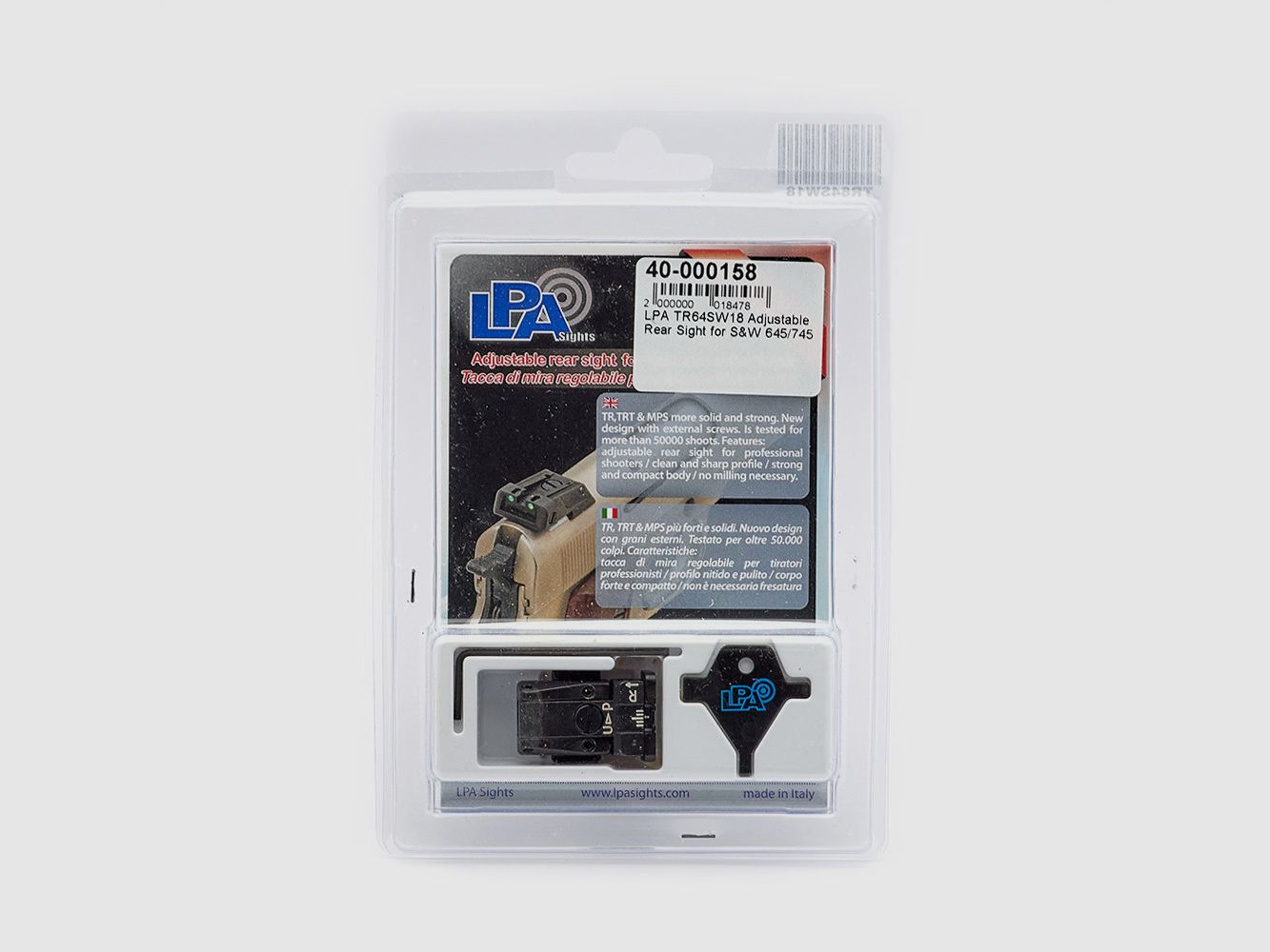 LPA TR64SW18 Ajustable alza para S&W 645/745, imagen 2 de 3