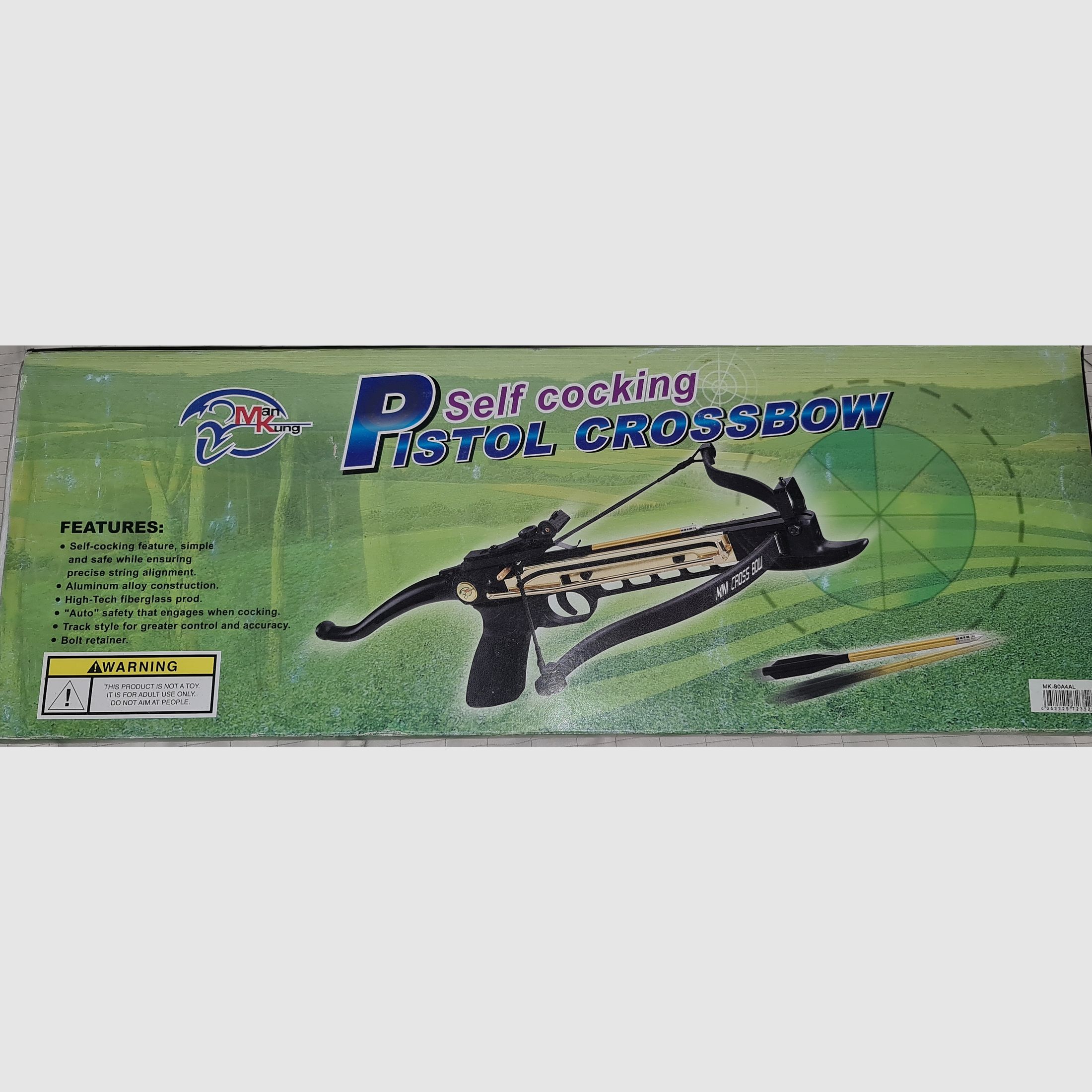 ARMBRUST SET FAUST HAND PISTOL CROSSBOW NEU + 12 ERSATZ PFEILE 
