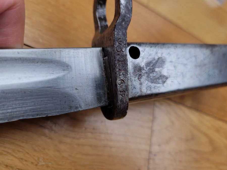 Seltene deutsche Ersatzbayonett – EB34 bei Carter – Regimentsnummer 33. Fusiliers – Ersatzscheide – TBE +, Bild 9 von 11