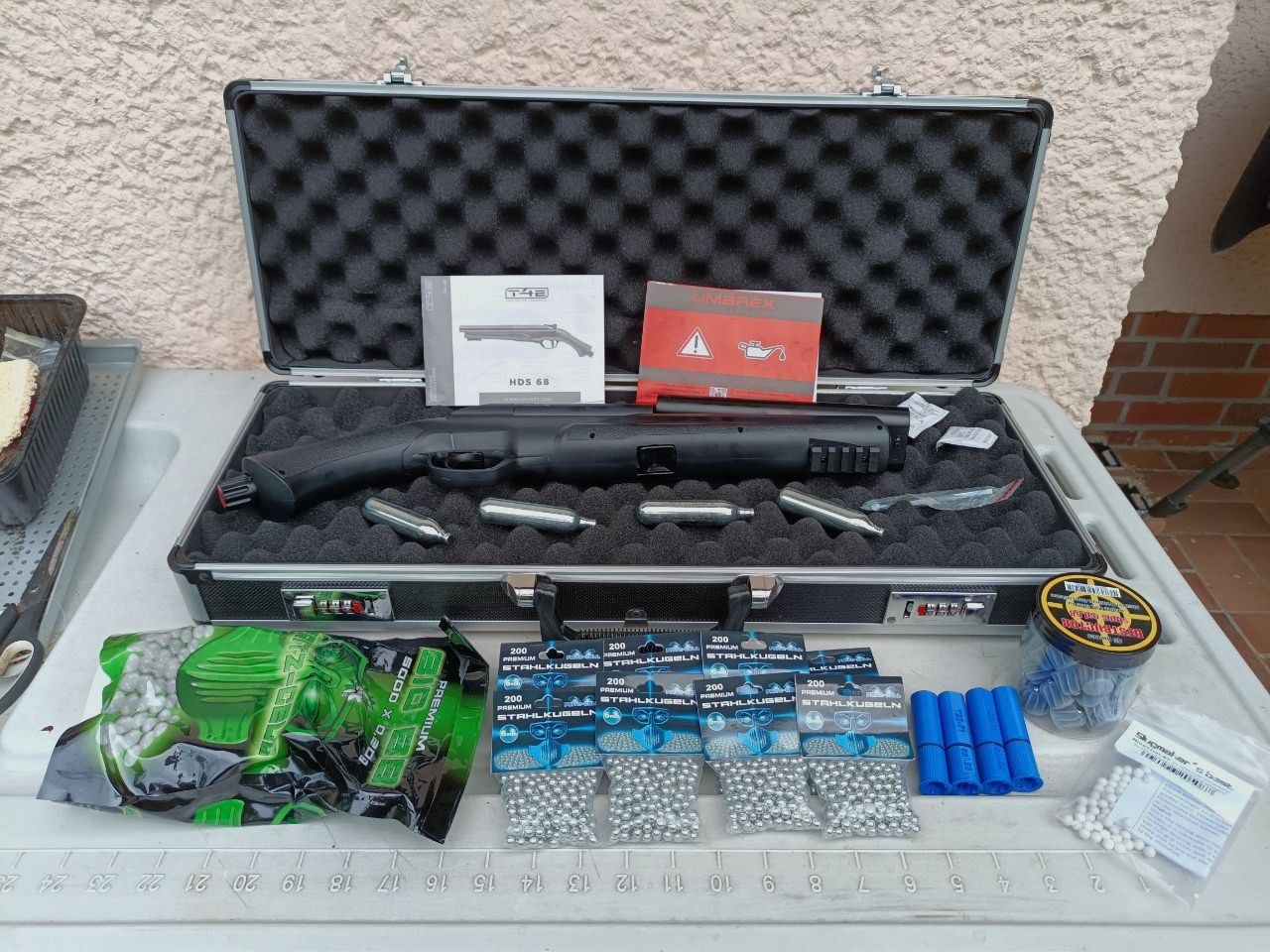 Umarex HDS 68 T4E CO2 Markierer Shotgun Schrotflinte mit Munition Koffer Rechnung 2024