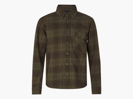 Seeland Glen Junior Flannel Shirt Pine Green/Dark Navy Check 14