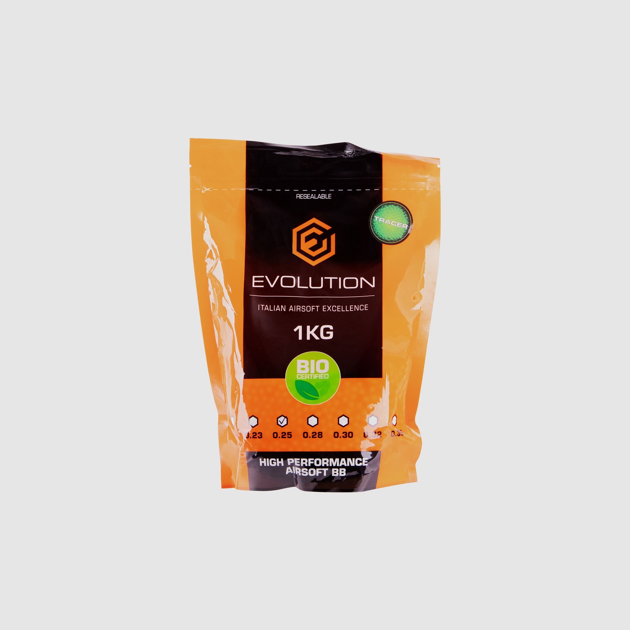 Evolution High Performance Airsoft BIO Tracer BBs 6mm 0,25g 4.000 Stück