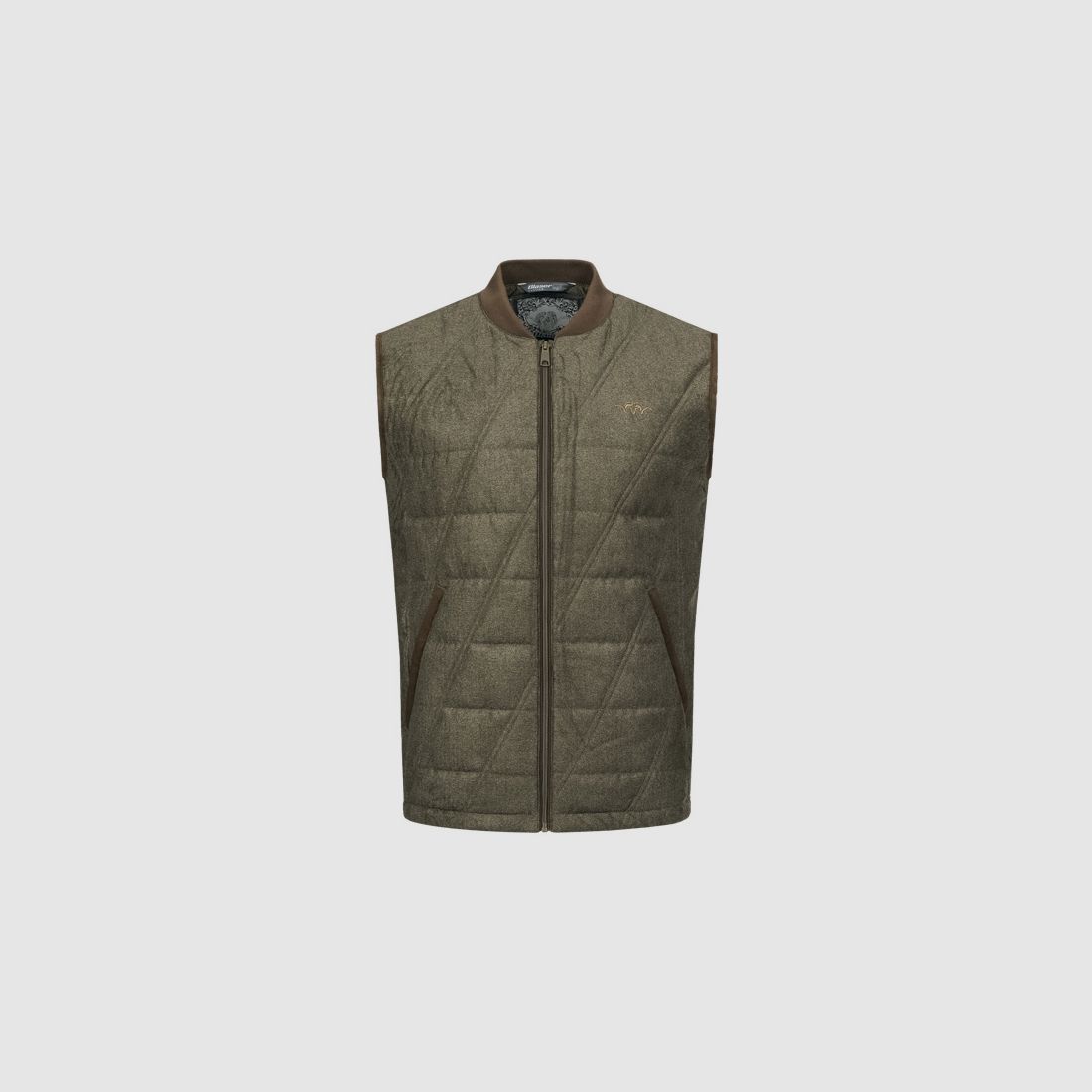 Herren Vintage Weste Victor olive mélange/schwarz