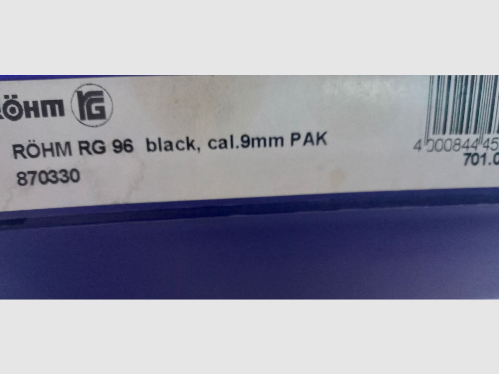 RÖHM RG 96 AUTOMATIQUE 9 MM PAK DANS L'EMBALLAGE D'ORIGINE