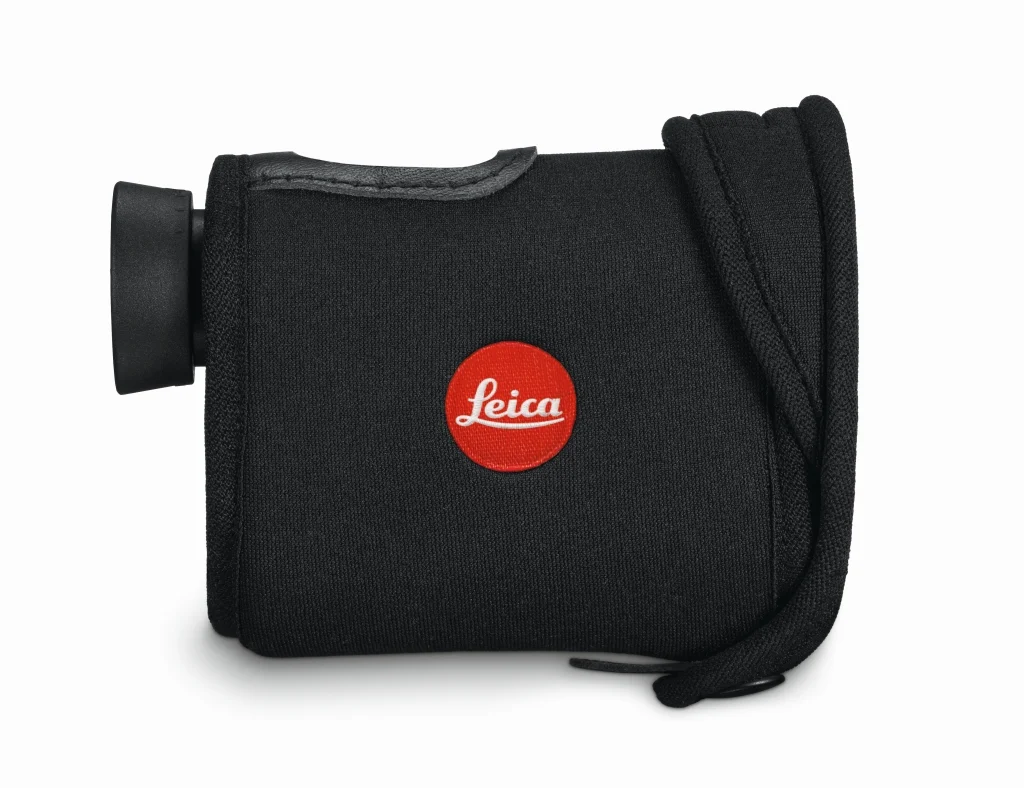 Black neoprene cover for Leica Rangemaster CRF rangefinder