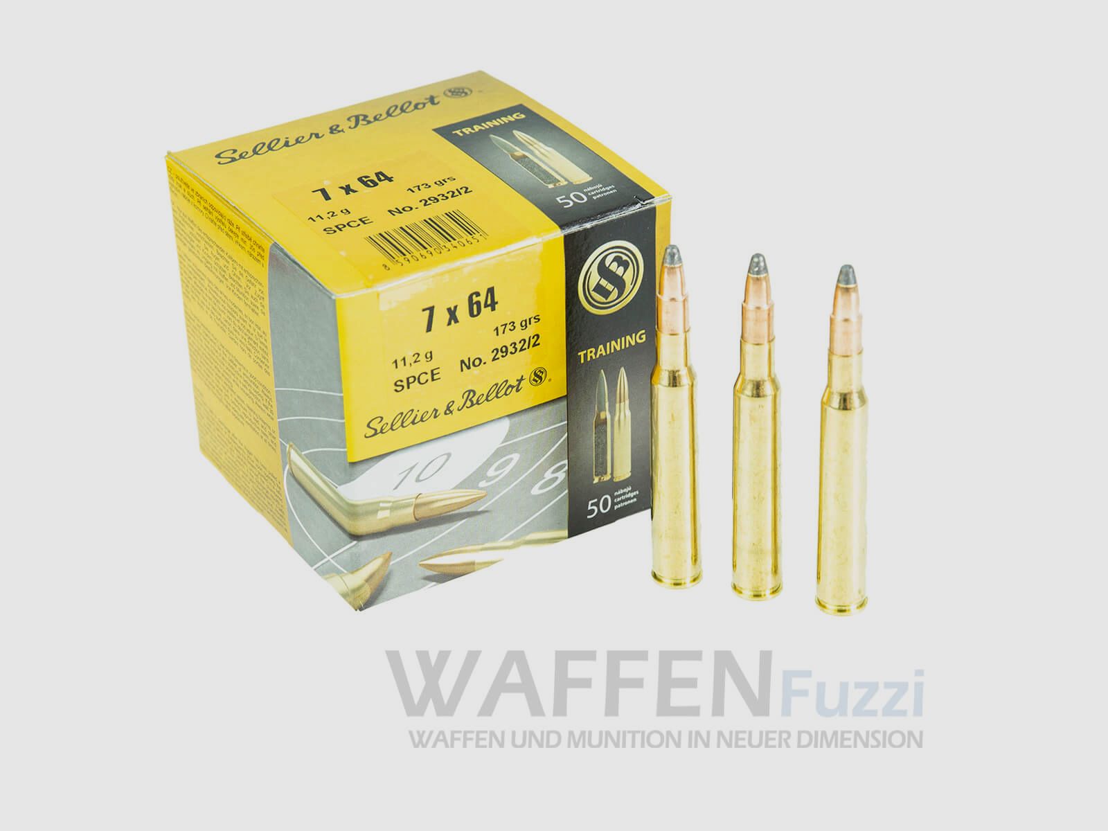 S&B 7x64 punta parcial 173grs 50 disparos