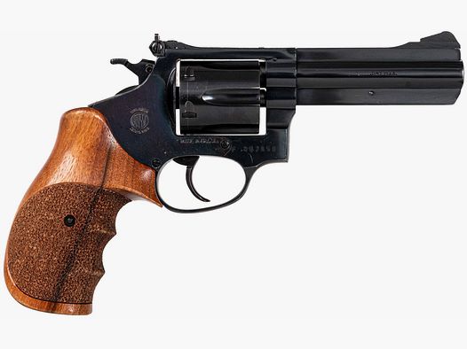Rossi Rossi .357Mag, z skórzanym kaburą, długość lufy: 4 cale, drewniane okładziny