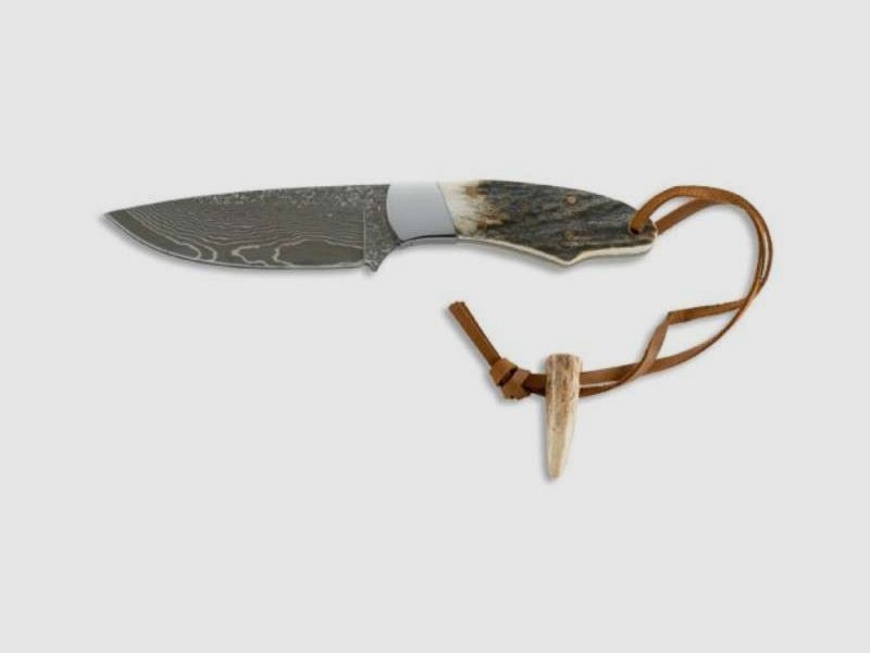 Der Handschmeichler, Gurtmesser Damast Hirschhorn 71 Lagen, Bild 1 von 14