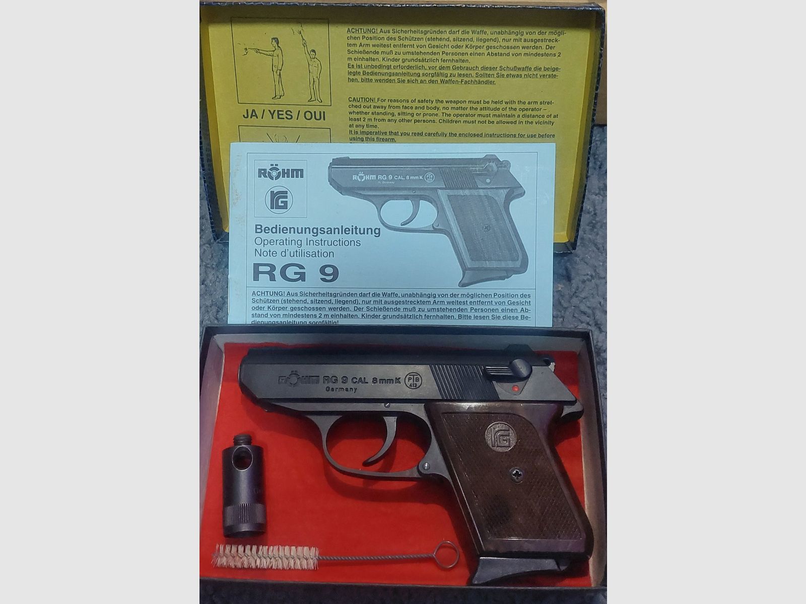 RÖHM RG 9 (PTB 413) RG8 RG9 keine P99 p88 Zoraki HW94 glock Walther 