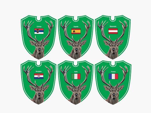 Dualoptik Auto Jagdschilder Hirsch