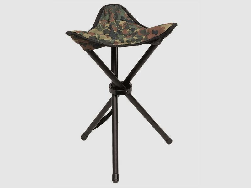 Dreibein / Klapphocker / Faltsitz - BW Flecktarn - 35 x 35 x 44 cm - belastbar bis 100kg