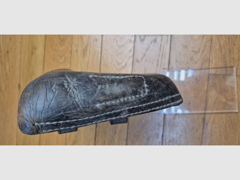 Rzadkie etui na pistolet Luger P08 – Wykonane przez J.WOLTER & Co 1916 – Rzadki egzemplarz z brązowej skóry – Szwy i skóra w doskonałym stanie – Klucz jest nadal w środku (DWM) – Przedmiot do wyczyszczenia i wypolerowania, który nigdy nie był na rynku – Bardzo ładne etui w doskonałym stanie / doskonałym stanie+!, zdjęcie 6 z 14