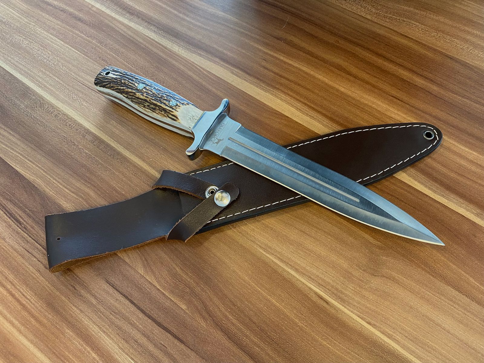 Parforce Saufänger Hirschfänger Sautöter Hirschtöter Jagd Messer Boar Hunter Hatz-Watz Hirschhorngriff