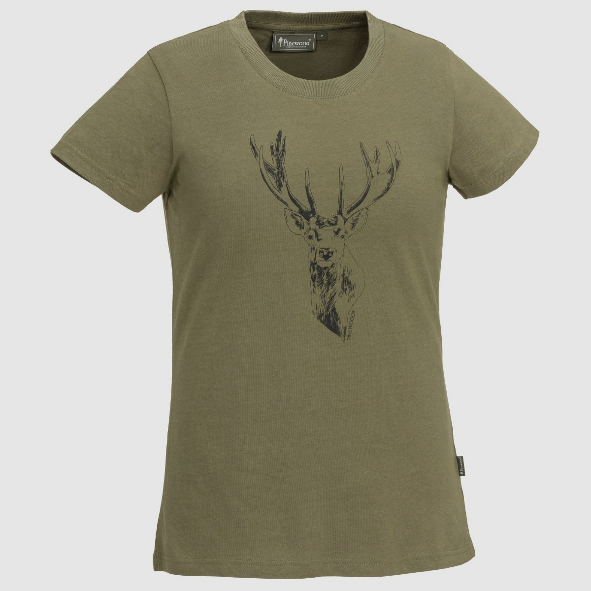 Pinewood T-Shirt Red Deer H.Olive