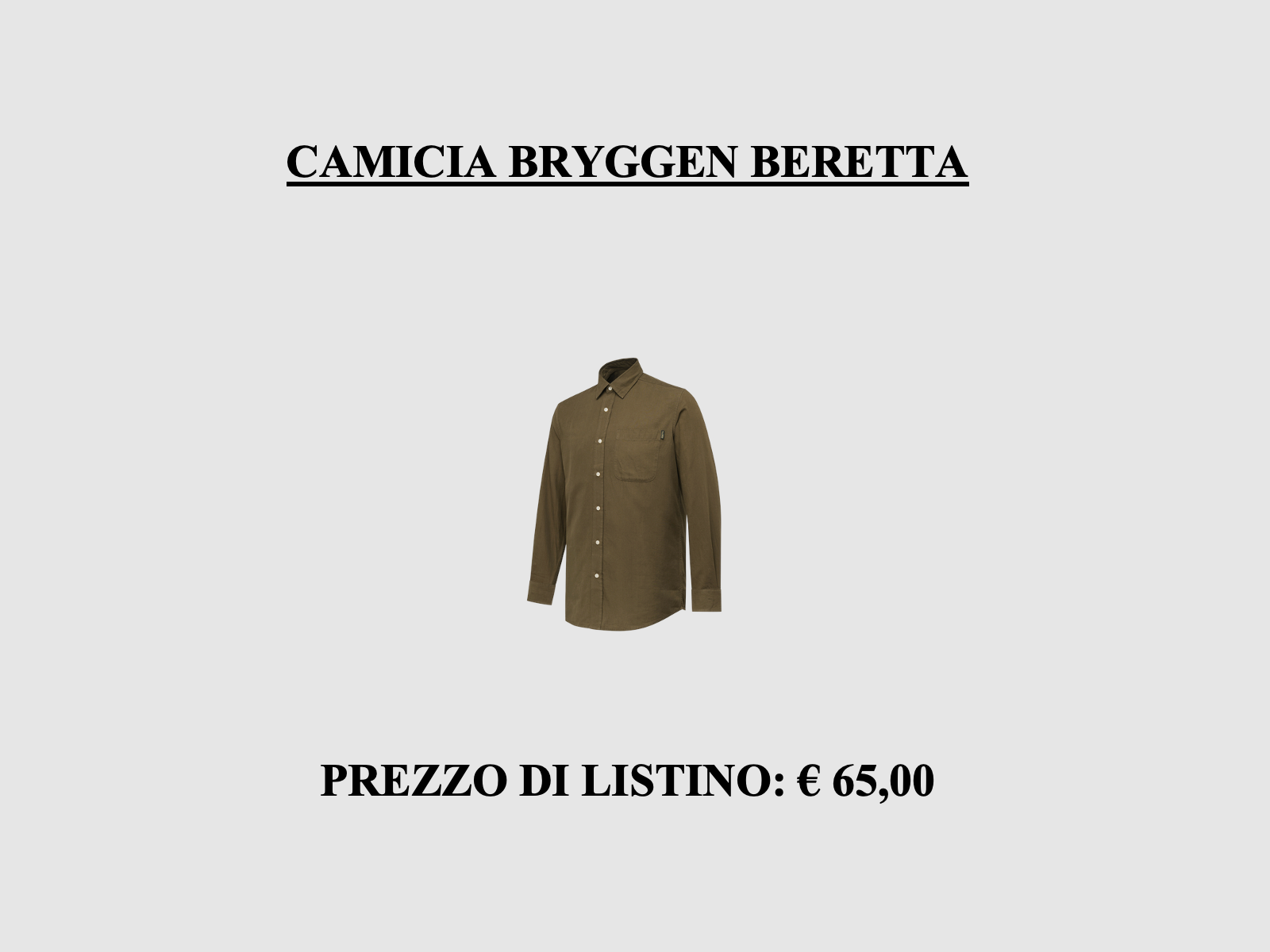 Beretta – Camicia Bryggen Mud Green, immagine 1 di 5