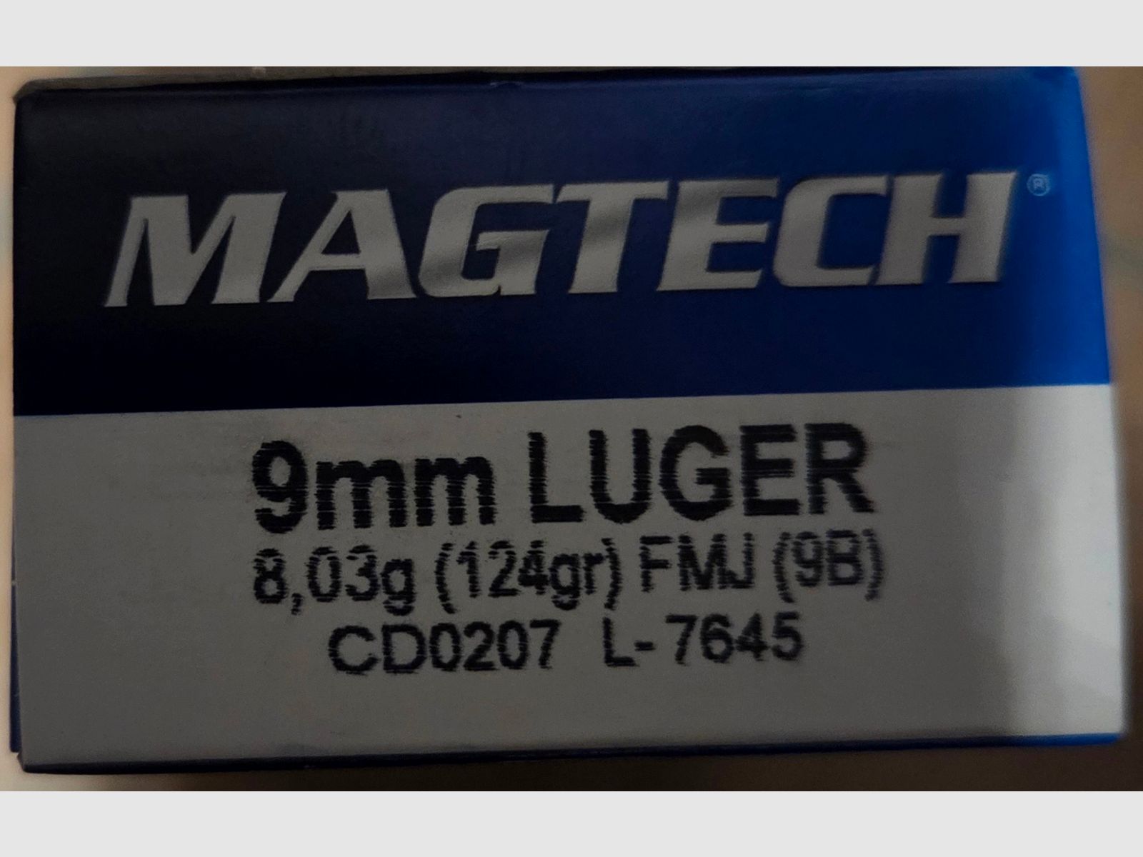 Magtech 9 mm Luger Vollmantel 8,0g/124grs.