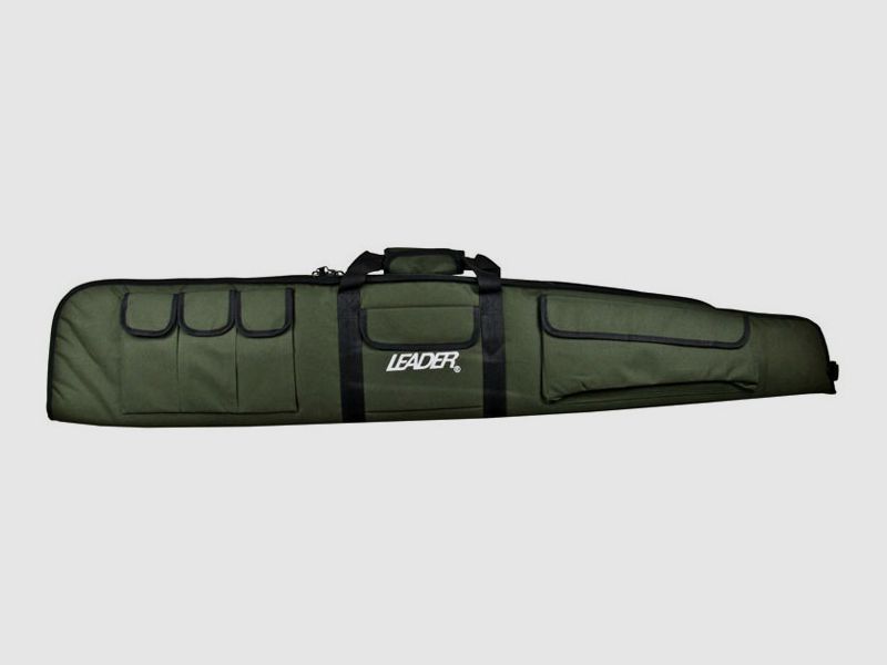 LEADER DOUBLE PACK Futteral für 2 Langwaffen mit ZF, ca. 132 x 23 cm, Farbe Grün-schwarz