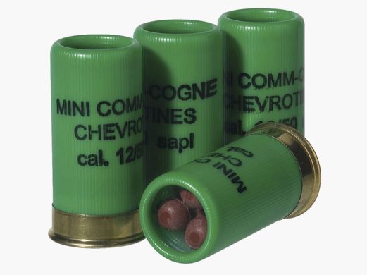 Cartucho con proyectil SAPL MINI GOMM-COGNE CHEVROTINE cal. 12/50 12 gr 50mm BTE 5