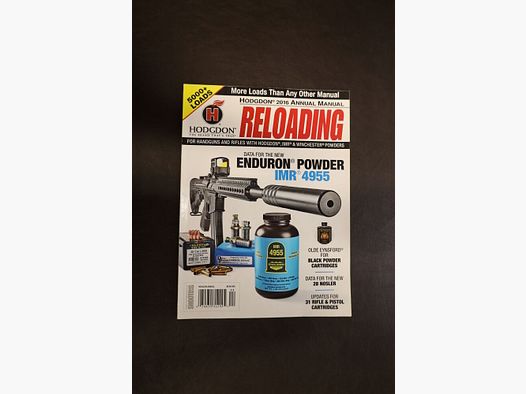 Hodgdon Reloading Annual Manual 2016