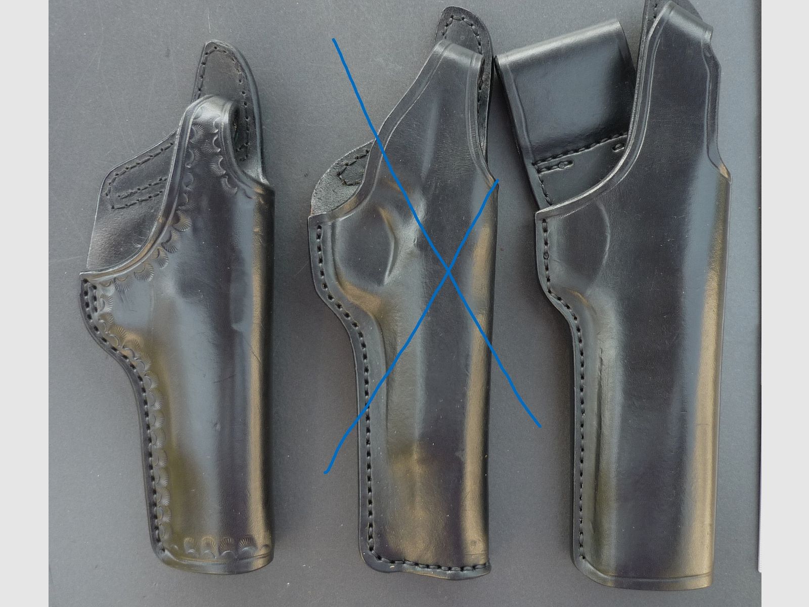 HKDesign Holster  Art. Nr.  002 : Einfachholster mit Snapverschluß  -  für: Colt 1911,  ESP 85 A  -  für Rechtshänder