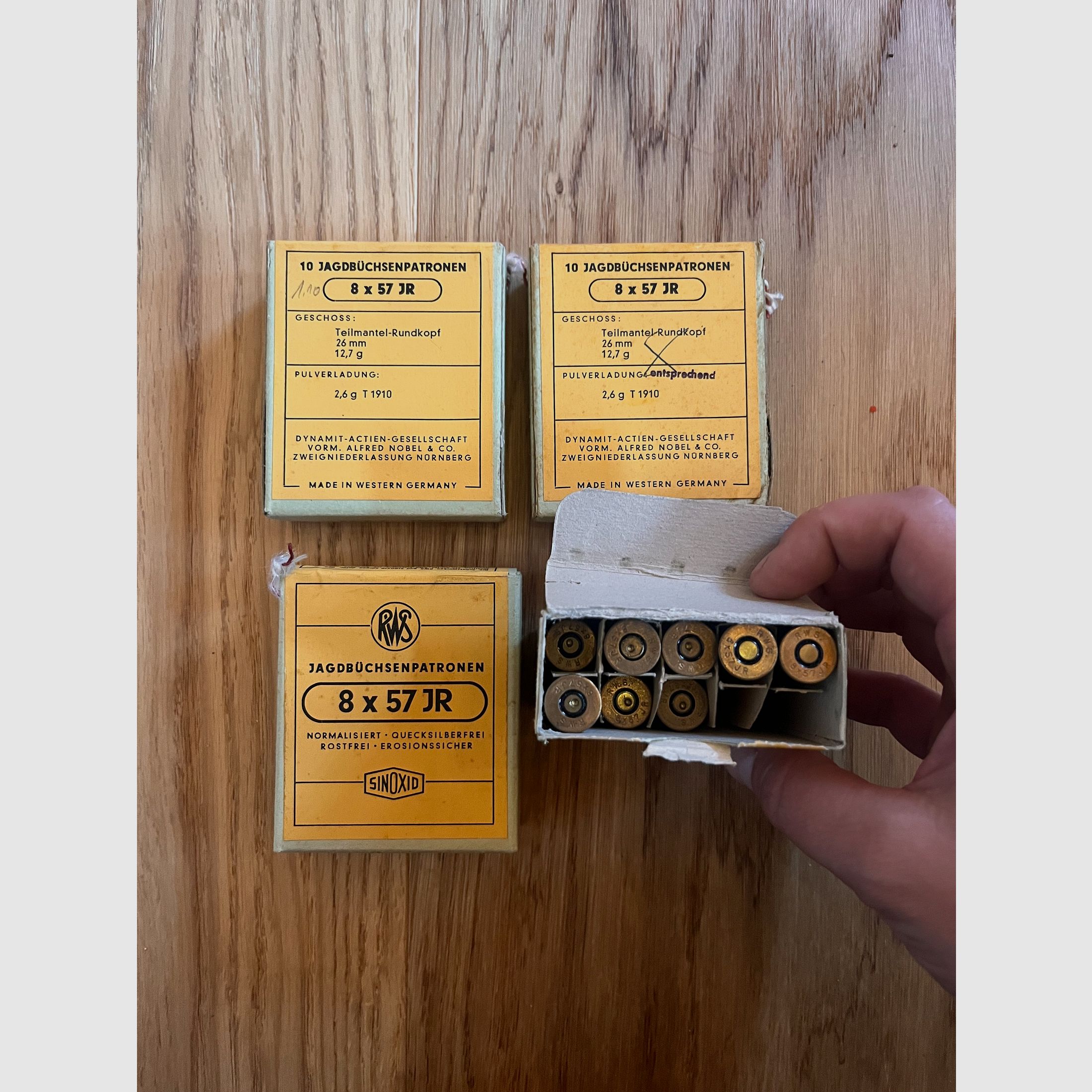 Cartouches de fusil RWS 8x57 IR 38 pièces