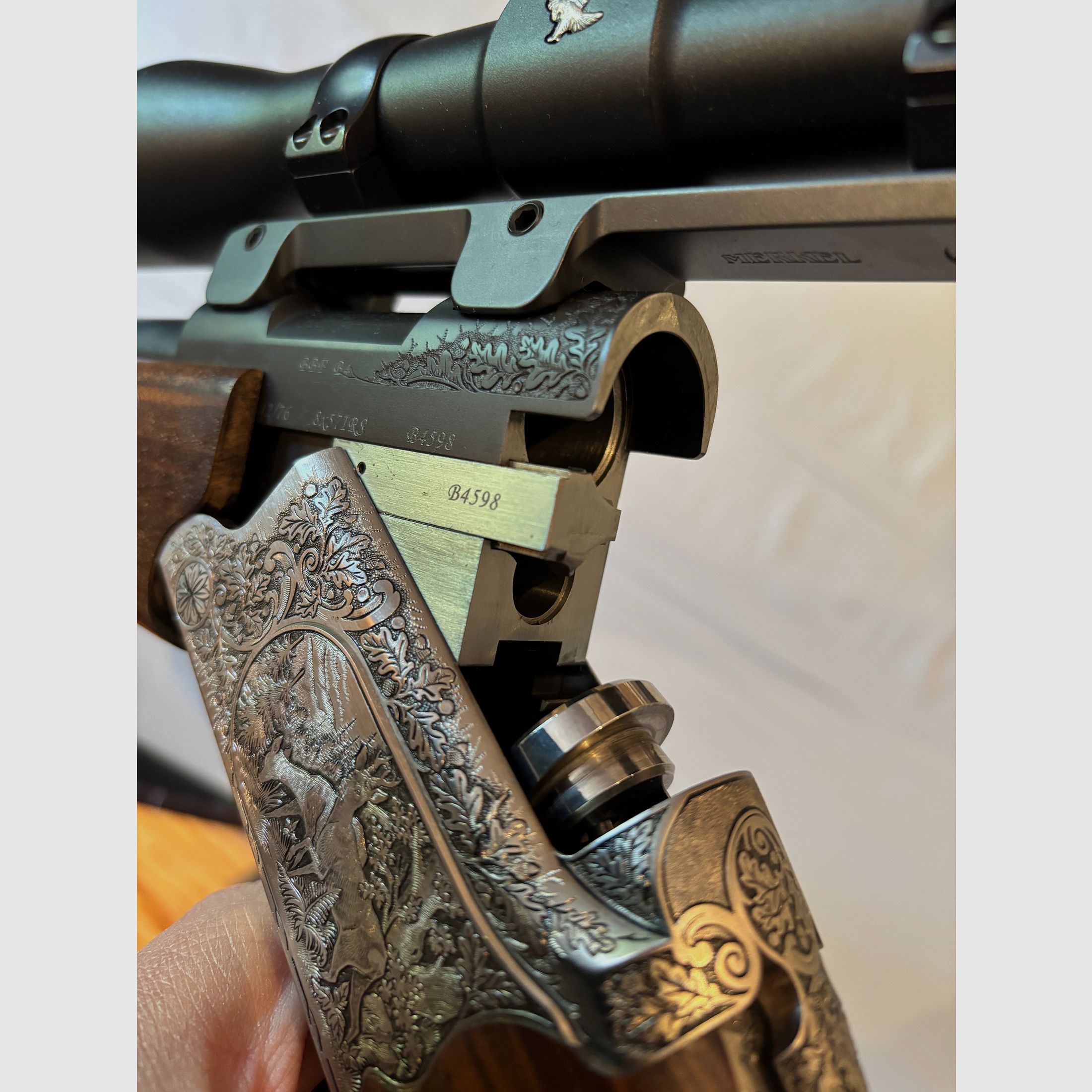 Merkel Bockbüchsflinte B4 Kal. 8x57 IRS, 12/76 inkl. Swarovski Z3 3-9x36