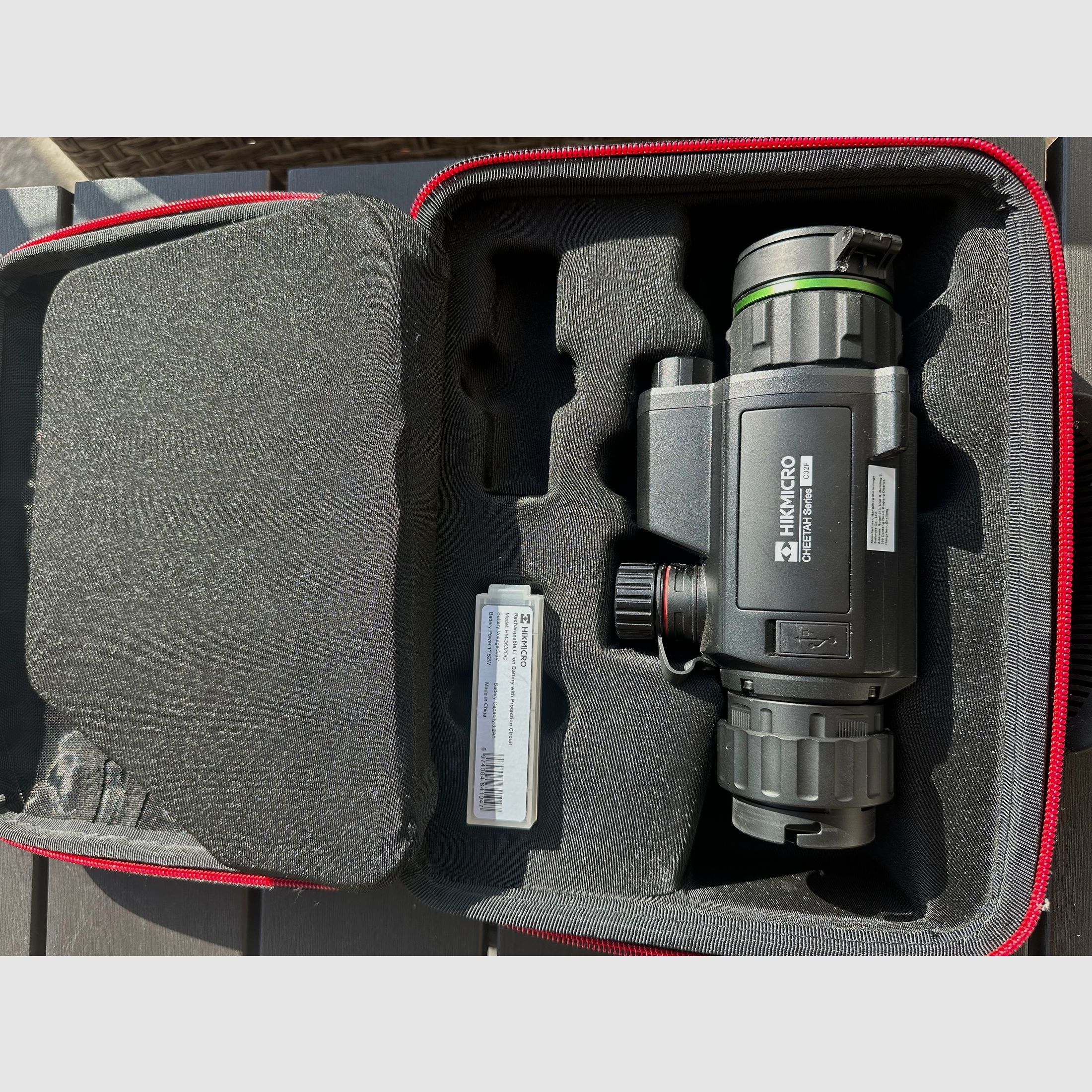 HIKMICRO Cheetah 32-F night vision attachment device with Rusan clamp adapter