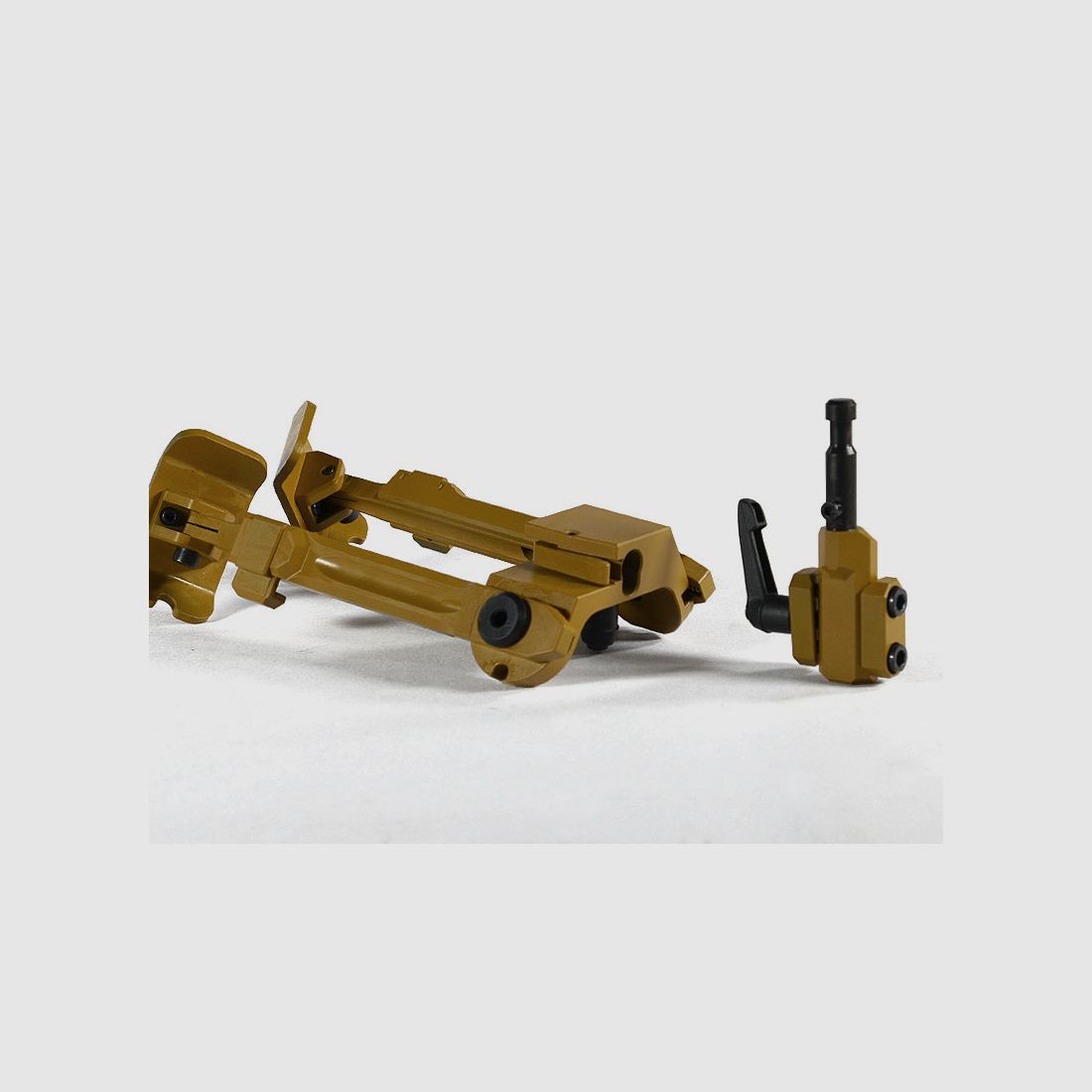 Set bipod FORTMEIER con adattatore Picatinny 6 ore, RAL8000 H184 (altezza da 18,4 a 23,5 cm)