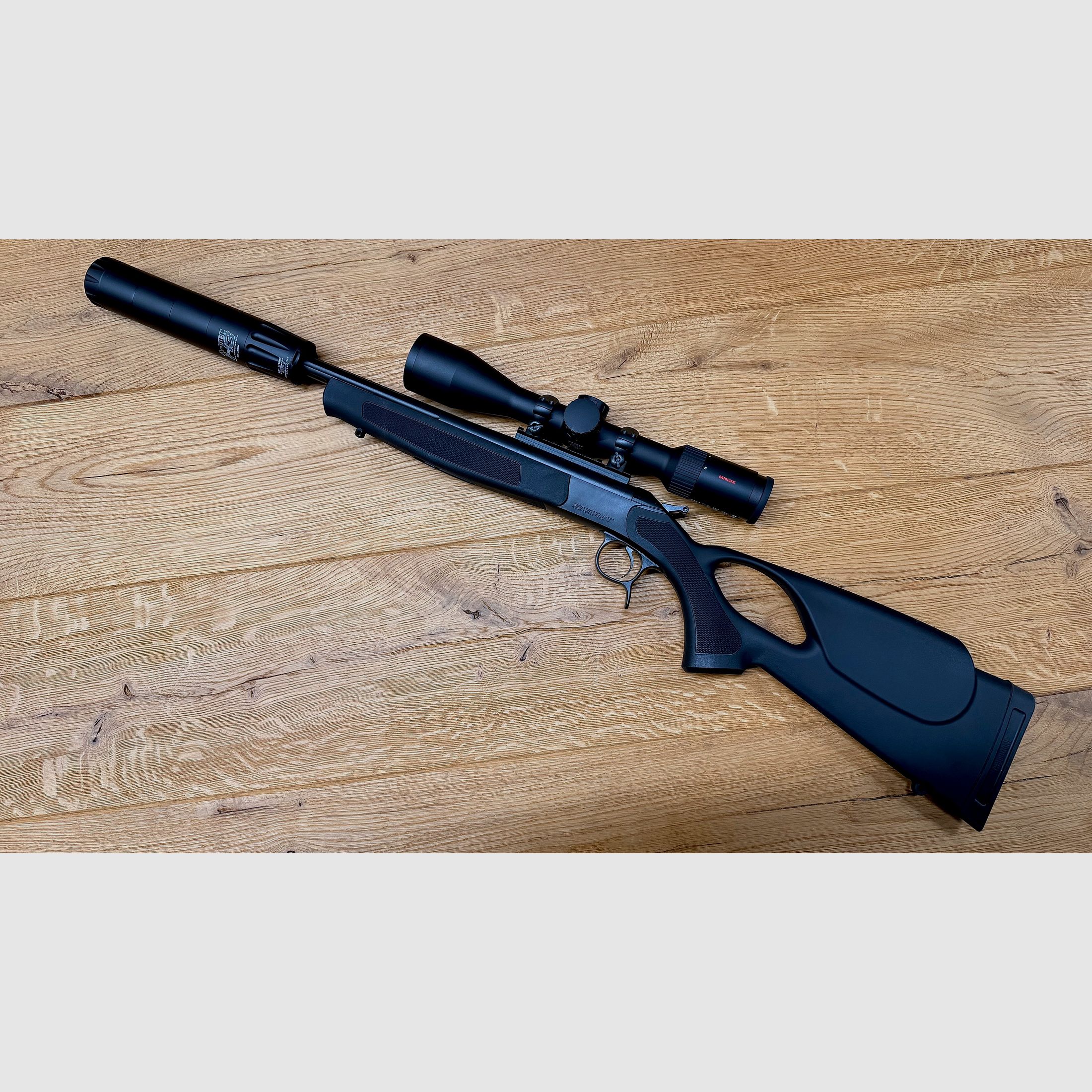 CVA Scout Karpersysteem Compleetset / LL 42cm / 5/8x24 / incl. Minox RS4 2,5-10x50 & A-Tec H3, afbeelding 4 van 9