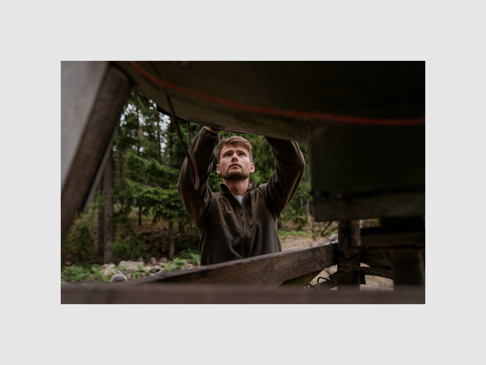 HÄRKILA Fjell Chaqueta de forro polar Sombra Marrón