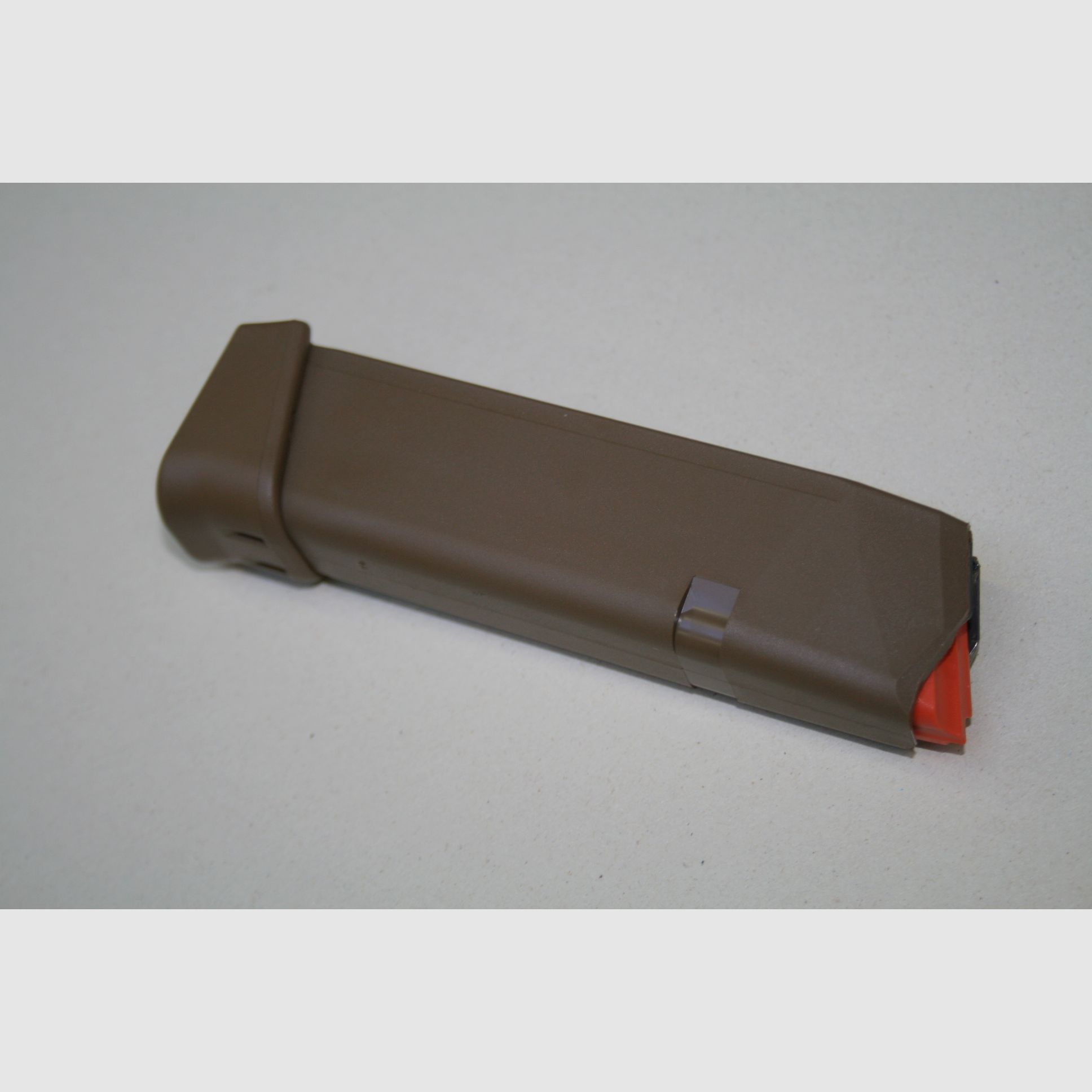 Magazin Glock 19X. 17+2 FDE mit orangefarbener Planke, Bild 1 von 3