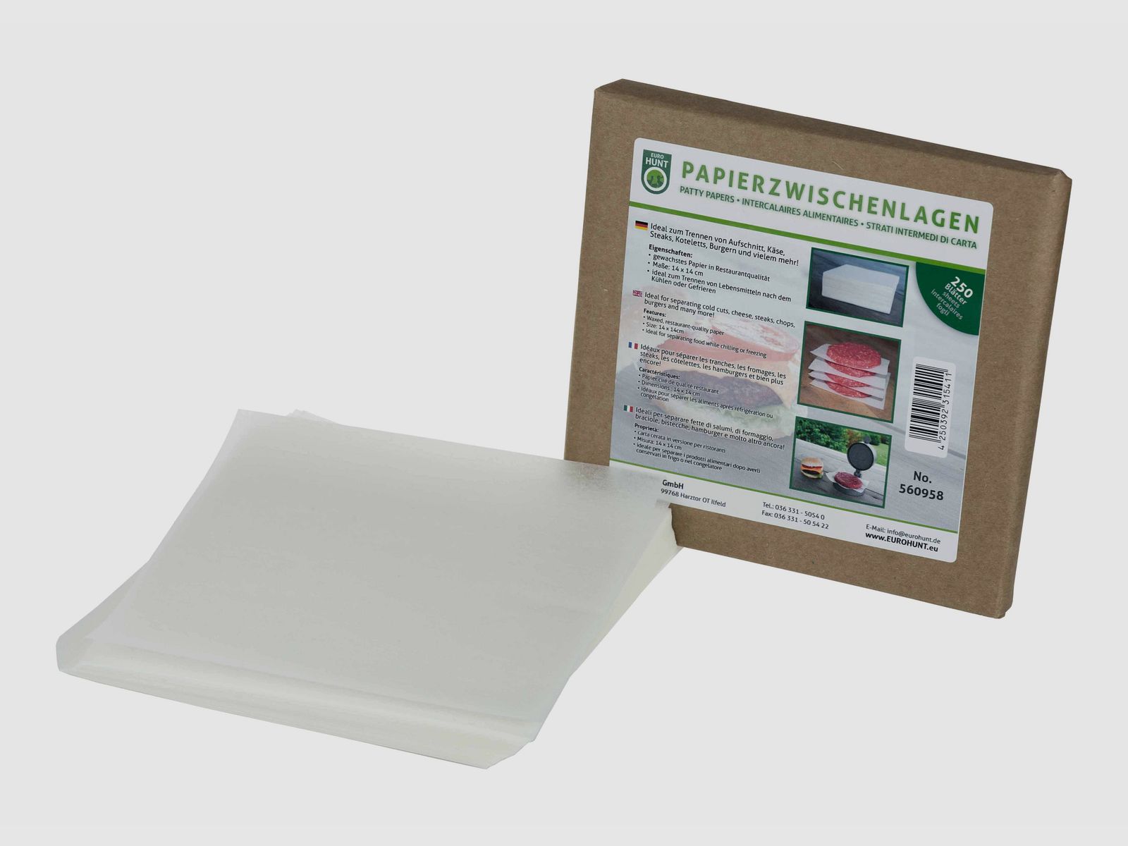 Intercalaires en papier pour burgers - 250