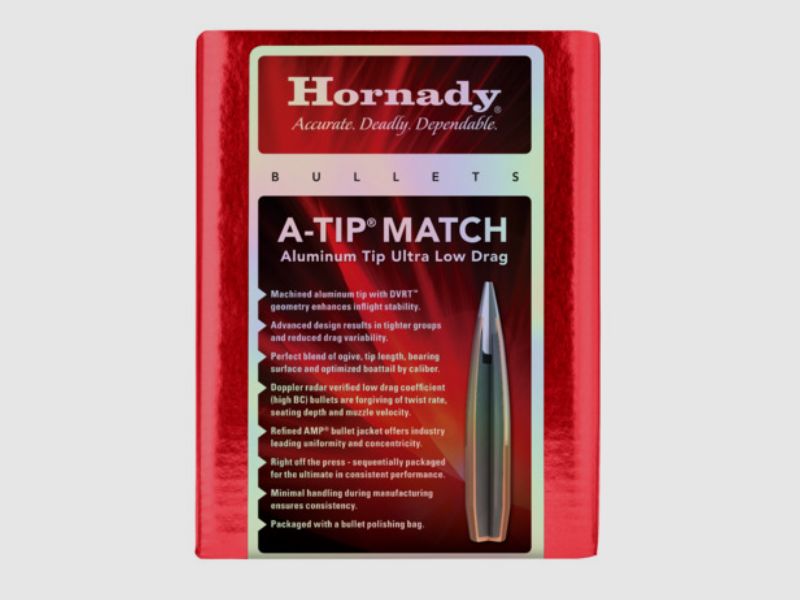 Hornady A-Tip Match Bullets 6.5 mm/.264 in 135 Grain Item 26179