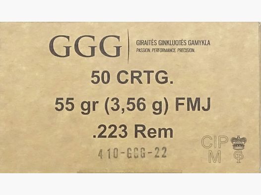 GGG .223rem FMJ 55grs - 50 Schuss