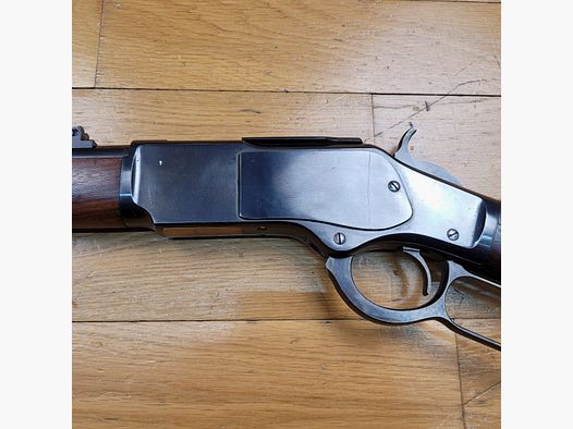 Prachtig en zeer zeldzaam Winchester 1873 "Musket" geweer – minder dan 5% van de totale productie – kaliber 44 WCF/44-40 – Vuurwapen uit 1903 – Uitzonderlijk vuurwapen in museumstaat