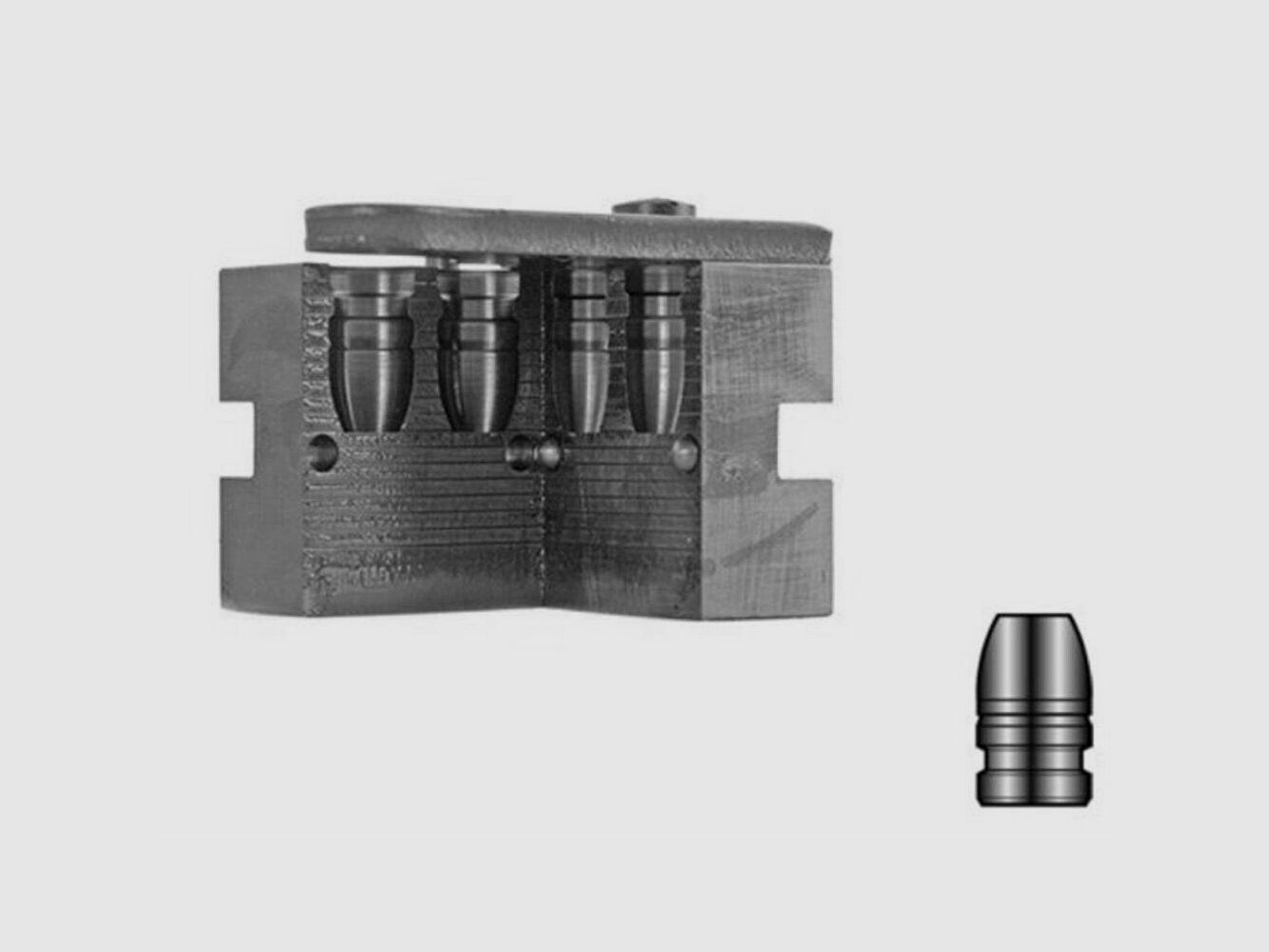 Mould für Flachkopfgeschosse doppelte Kavität Lyman #2660664 – .45 Colt 250 gr