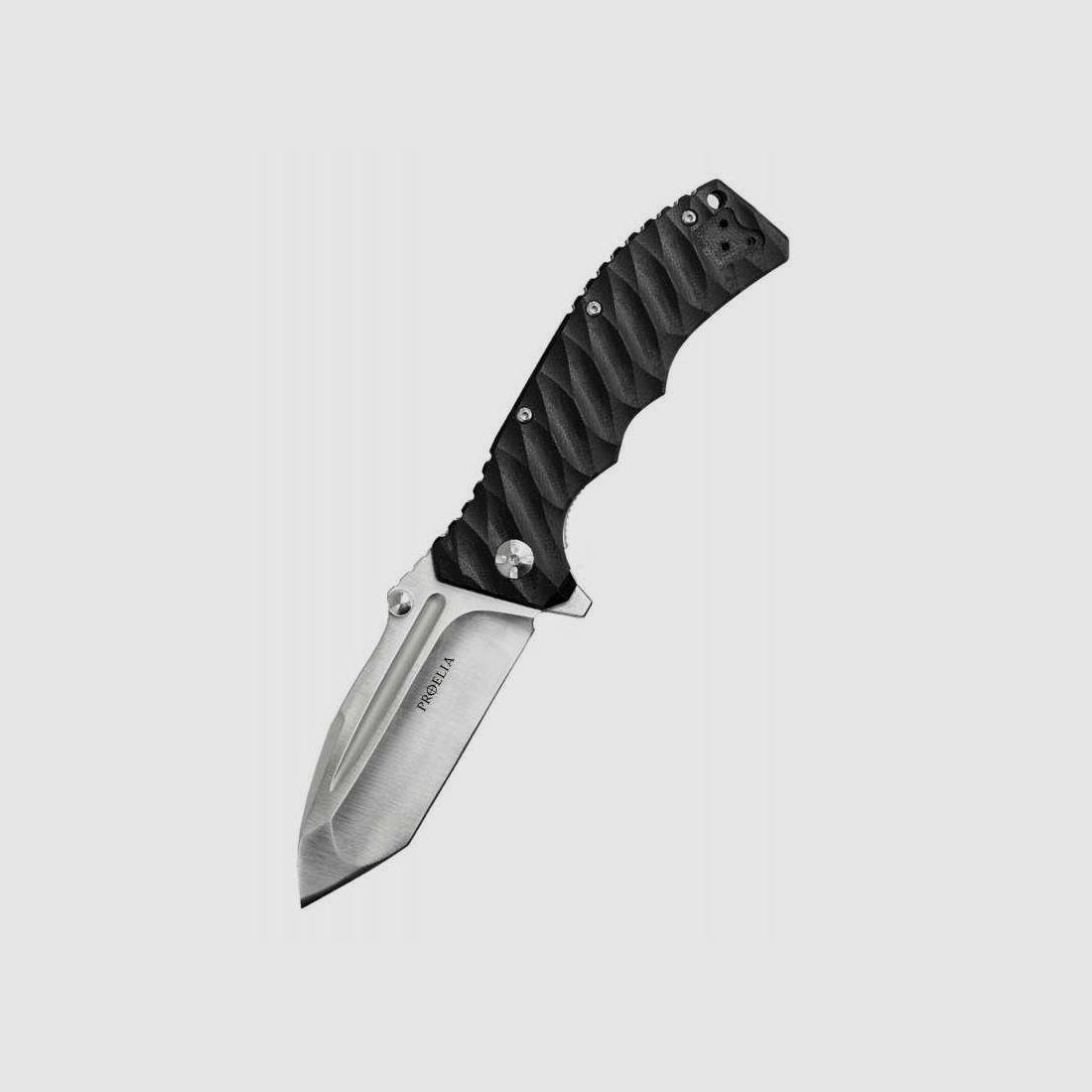Defcon Proelia Tanto Taschenmesser, satinierte Klinge, schwarzer Griff