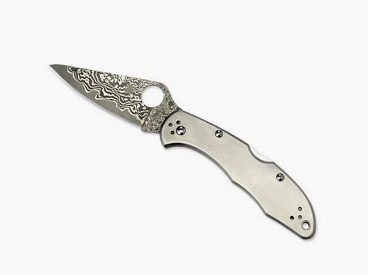 Spyderco Delica 4 Titanio Damast