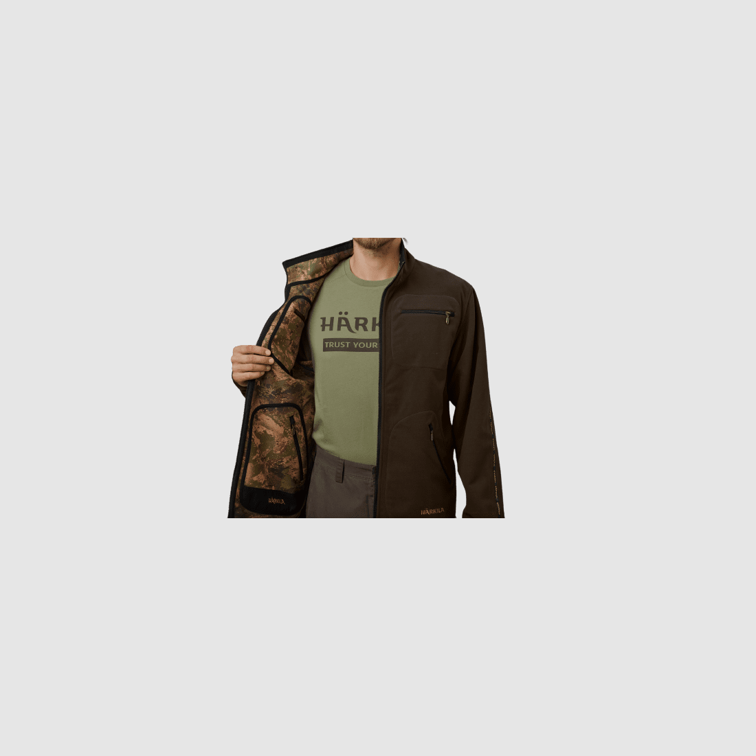 Härkila Kamko Wende-Fleecejacke camouflage - Limited Edition