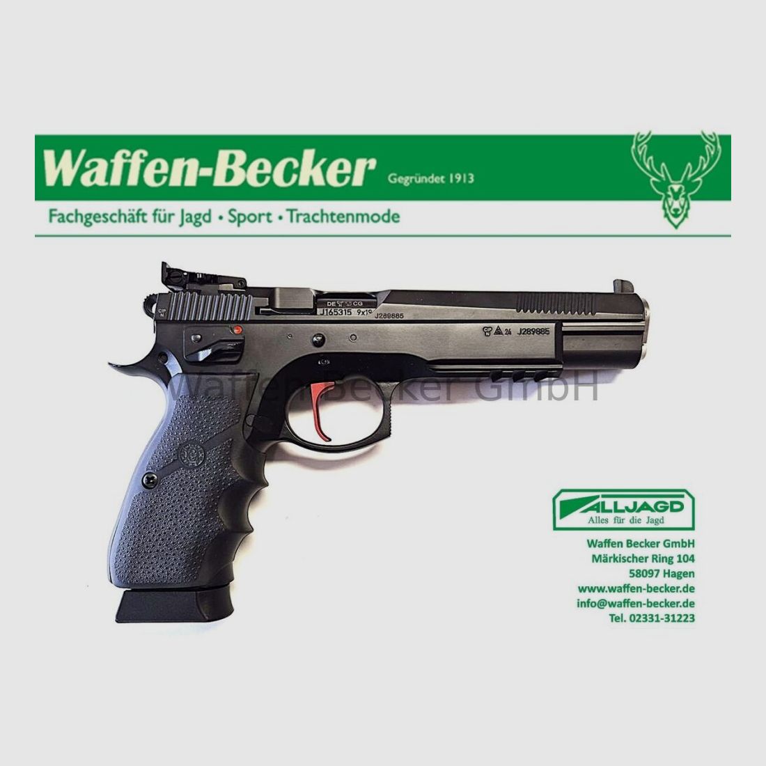 CZ CZ75 SP-01 6.1 SA (Shadow 2 Target) canna da 6" cal. 9mm Luger, immagine 2 di 3