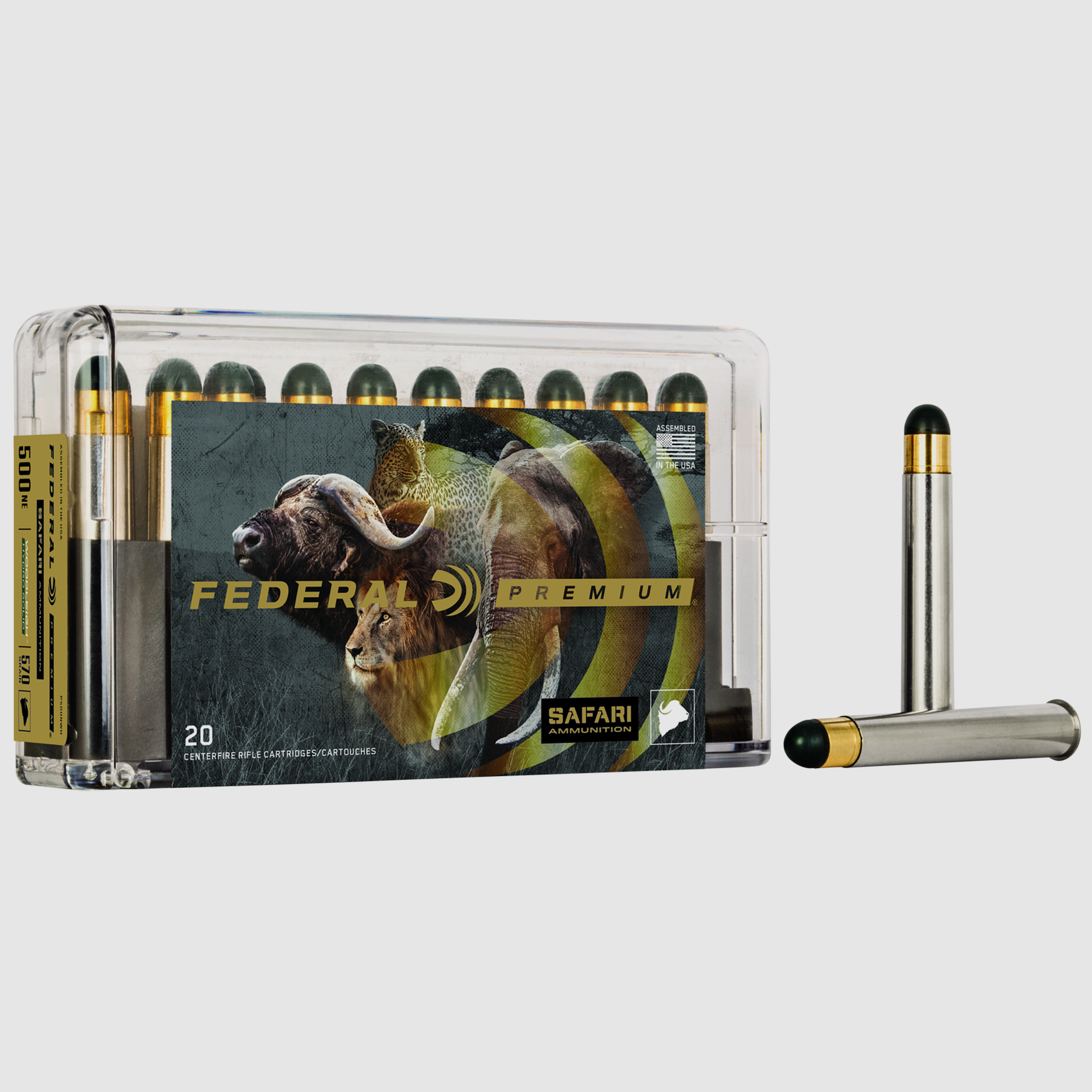 Federal Büchsenmunition Premium .500 N.E. 36,9g Woodleigh Hydro Solid Cape Shok