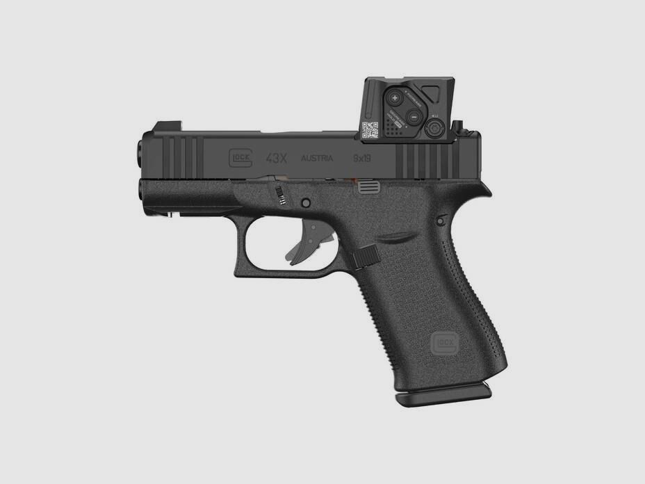Glock Pistole Combo G43X A-CUT Aimpoint COA 9 mm Luger, Subcompact Slimline